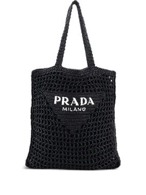 Black Crochet Milano Tote